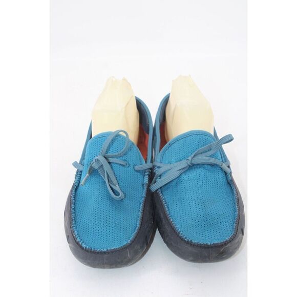 SWIMS Rubber & Mesh Loafer Boat Shoes Teal Gray Size 8M - Picture 4 of 11